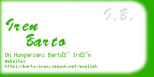 iren barto business card